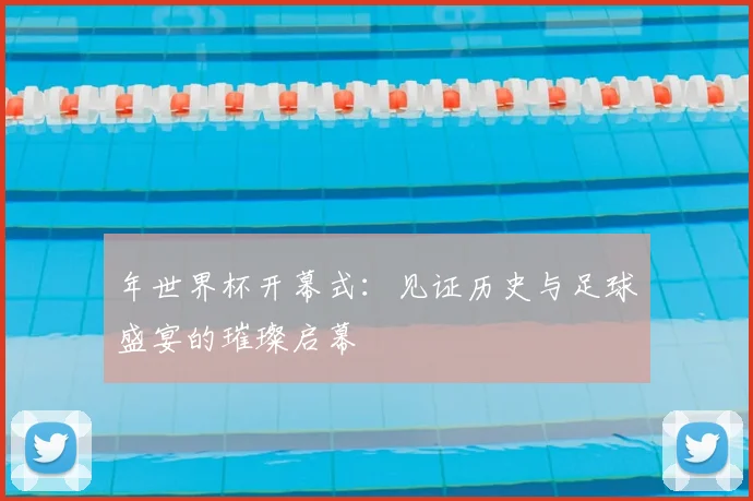 年世界杯开幕式：见证历史与足球盛宴的璀璨启幕